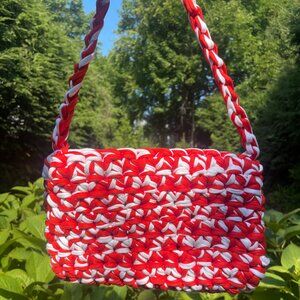 Handmade Crochet TShirt Yarn Handbag